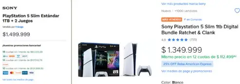 La Play Station 5 es más barata en Mercado Libre que en Frávega