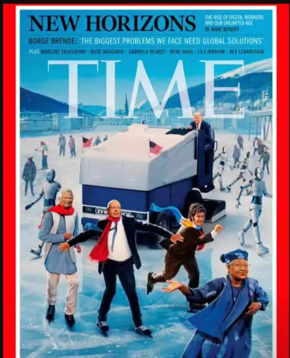 Javier Milei en la tapa de Time dedicada a Davos