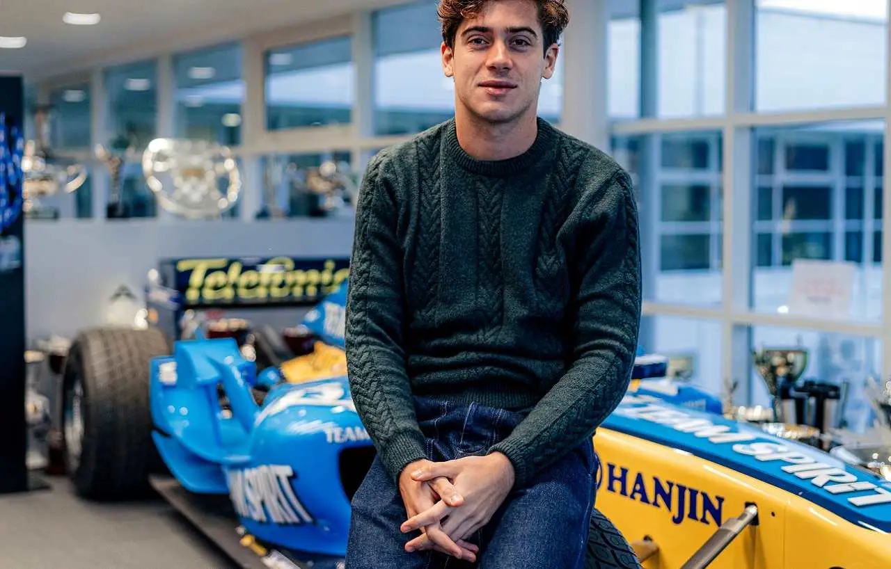 Franco Colapinto durante sus primeros días en BWT Alpine F1 Team este año