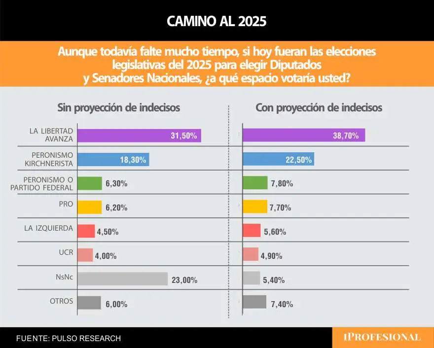 Pese al desgaste, el espacio de Milei sigue como favorito para las elecciones