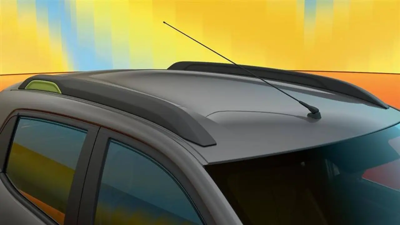Las barras en el techo caracterizan a la nueva versión de Kwid.