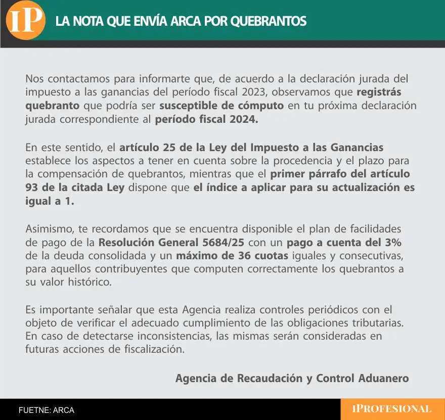 Advertencia para ingresar al plan de pagos