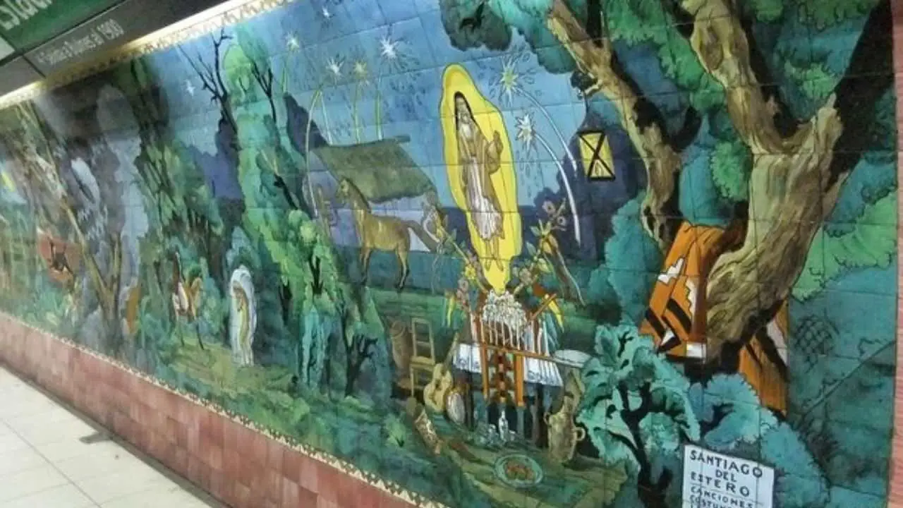 La estación Bulnes, de la Línea D, con otra obra de arte para contemplar