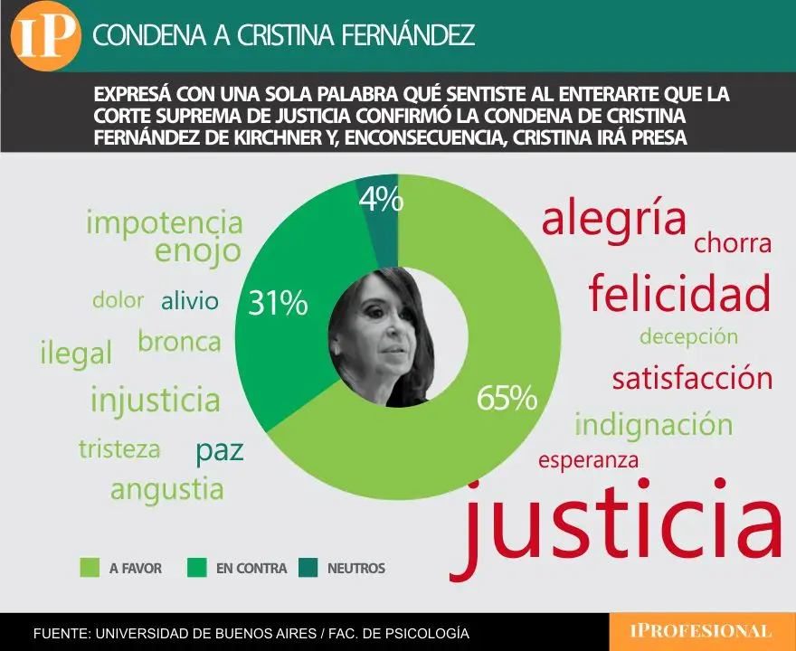 La encuesta mostró una reacción favorable mayoritaria frente a la condena de Cristina Kirchner 