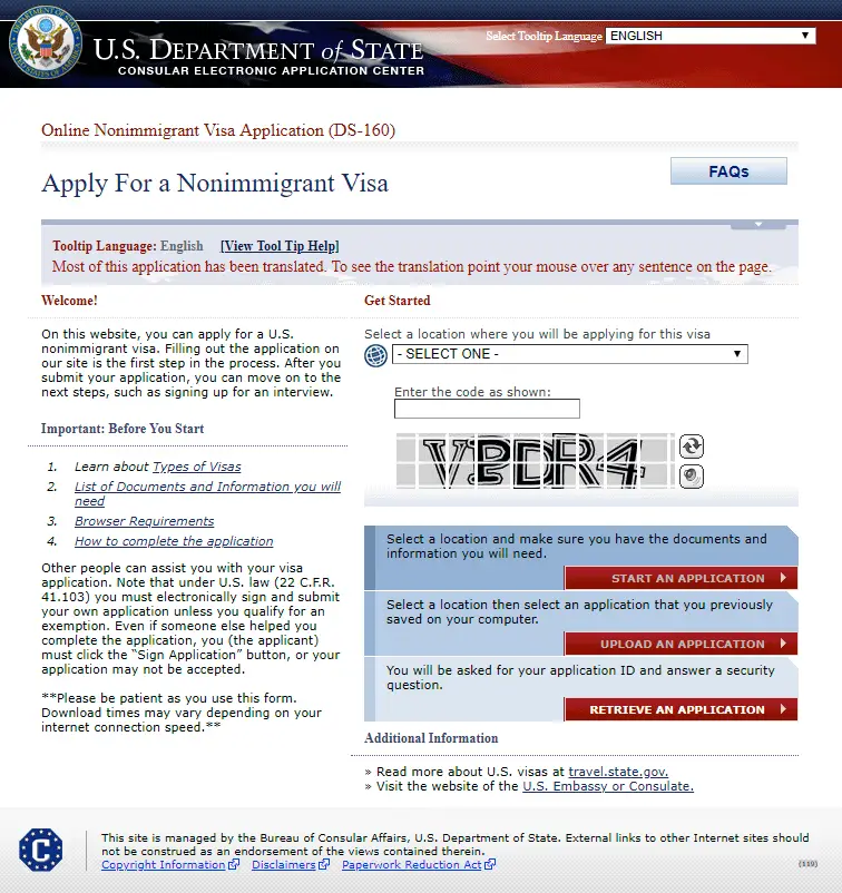El formulario 160 es esencial para obtener la visa en Estados Unidos