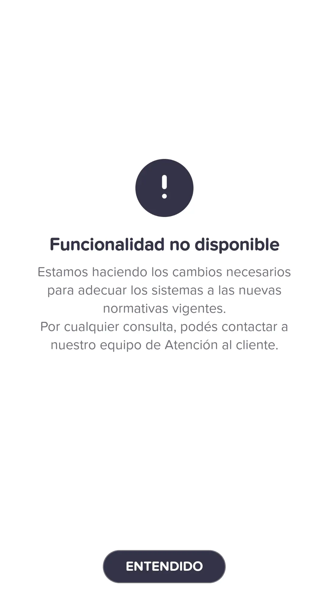 Captura de la actual pantalla de dólares en Brubank.