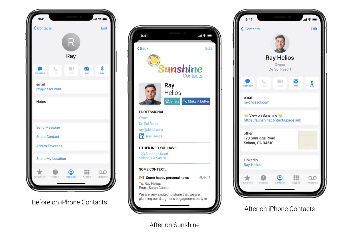 Así que Sunshine Contacts es el primero de una serie de lanzamientos que pretenden revolucionar la forma cómo los usuarios planifican y organizan diferentes aspectos de su vida digita