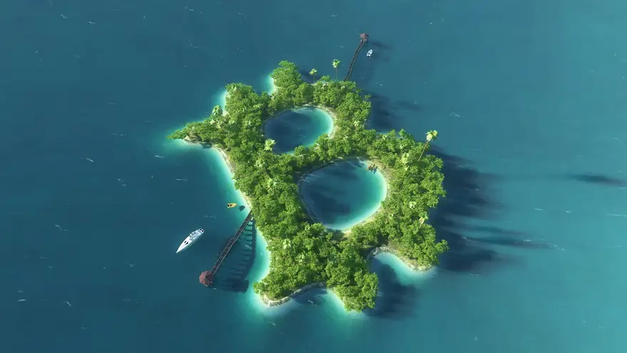 La utopía cripto estaría instalada en una isla del Pacífico