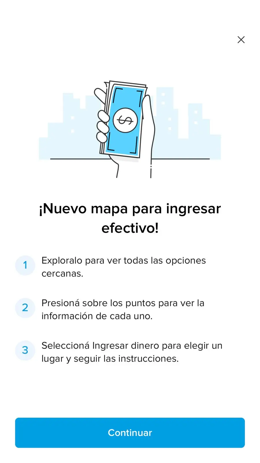 Mercado Pago permite buscar dónde cargar con efectivo la cuenta
