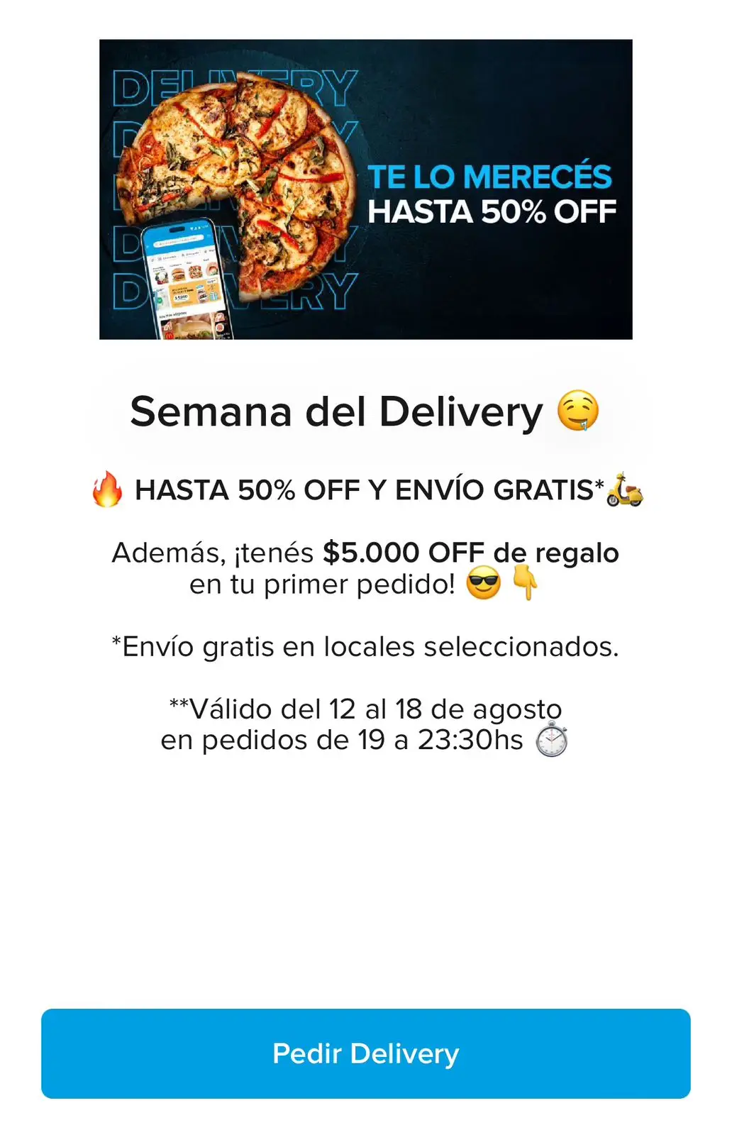 Mercado Pago Delivery y su nueva promoción