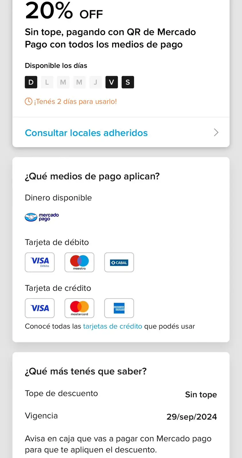 Promoción de Mercado Pago y Coto