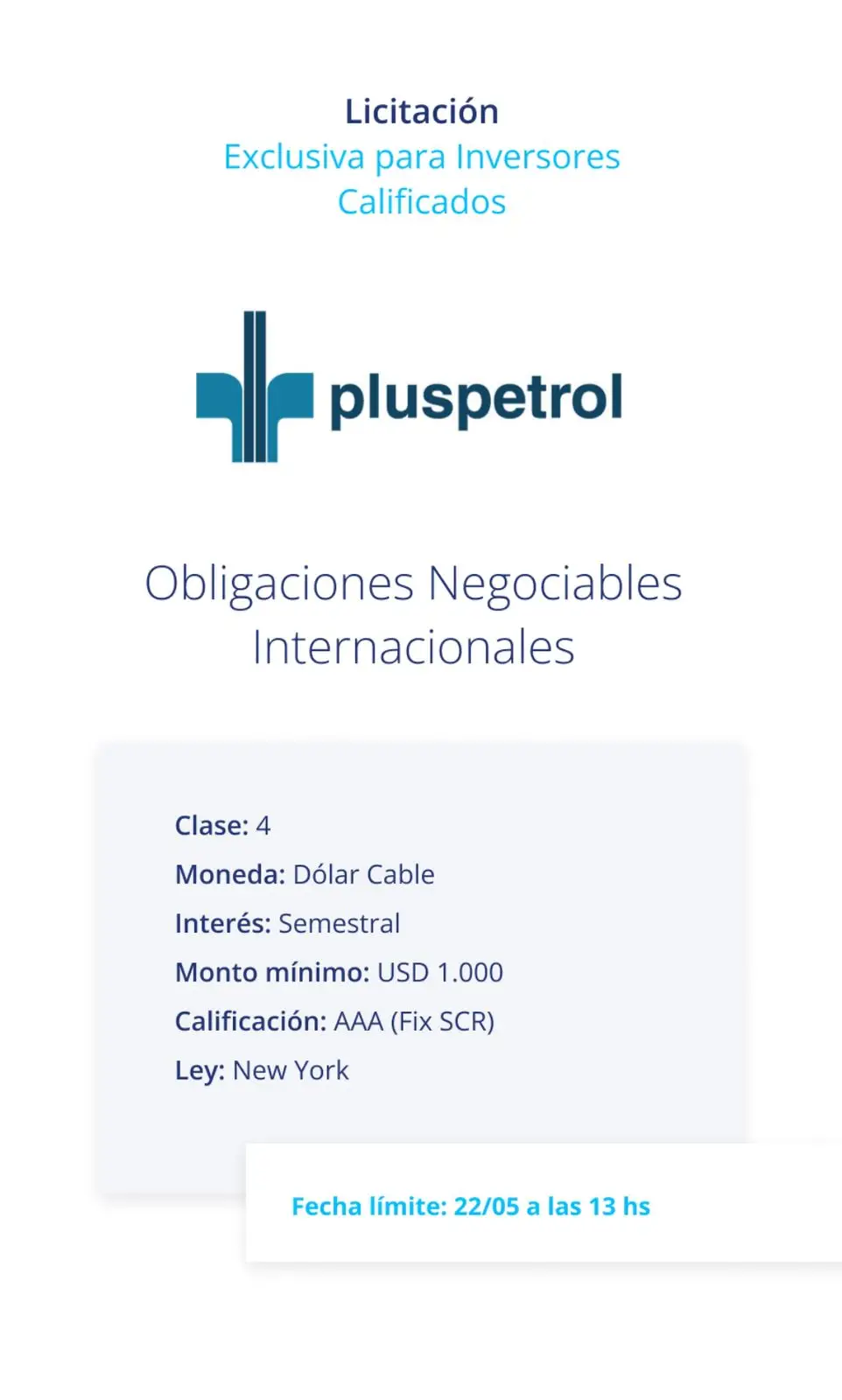 ON de Pluspetrol (Fuente: Balanz)