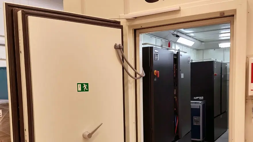 Entrada al centro de datos en Ezeiza.