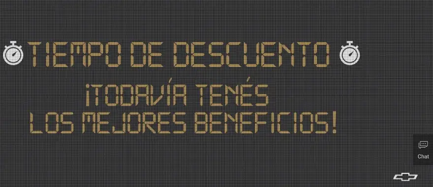 Chevrolet sigue con los descuentos en coronavirus.