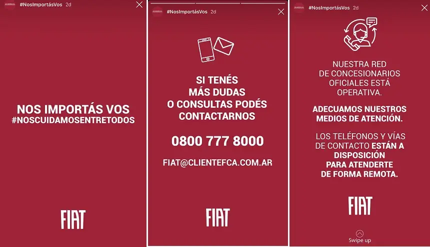 Fiat, en campaña contra el coronavirus.