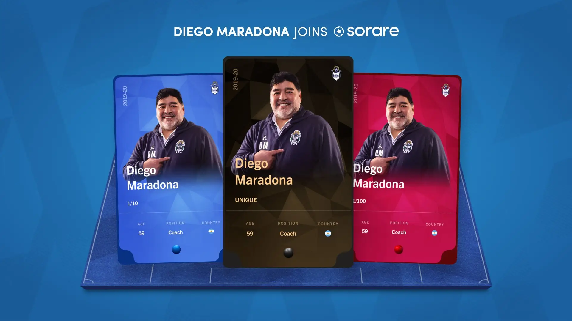 El año pasado salieron las figuritas de Diego Maradona en formato NFT para la plataforma Sorare