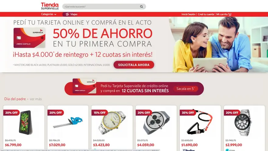 Tienda Supervielle también ofrece descuentos, cuotas y envío a domicilio