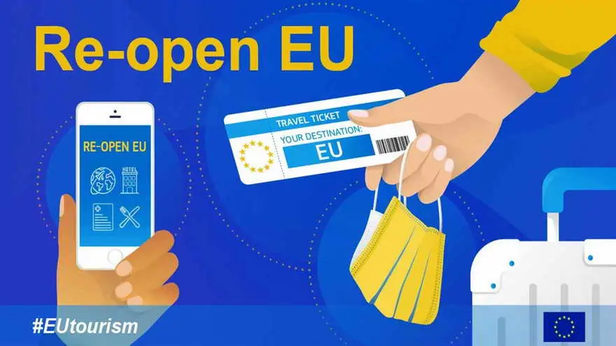 La web cn indicacione de la Unión Europea para los viajes