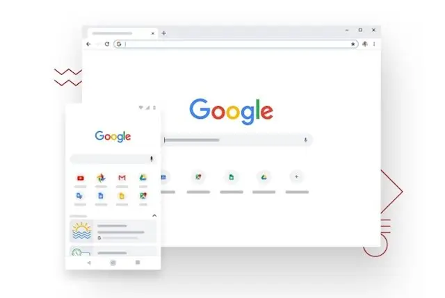 Pantalla de inicio de Google Chrome 86