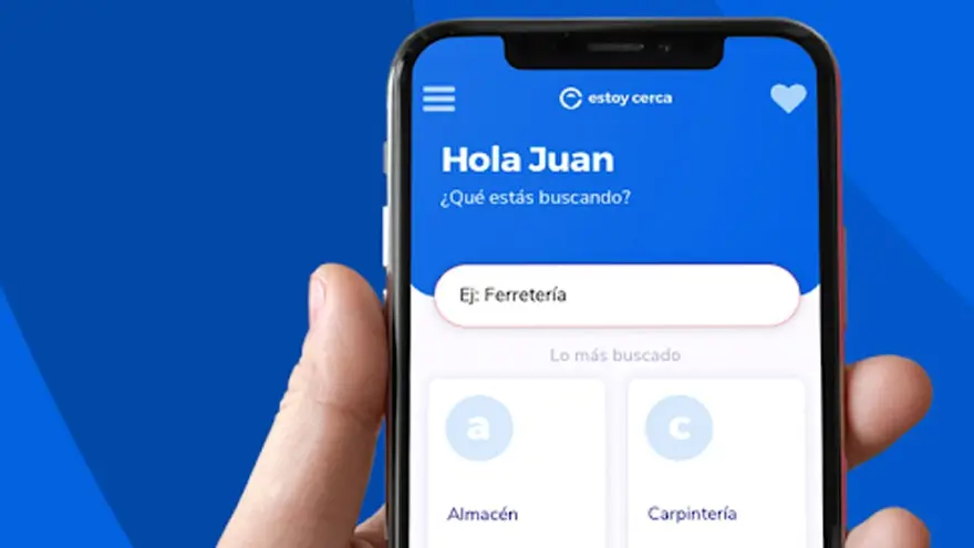 Foto de la pantalla de inicio de la APP