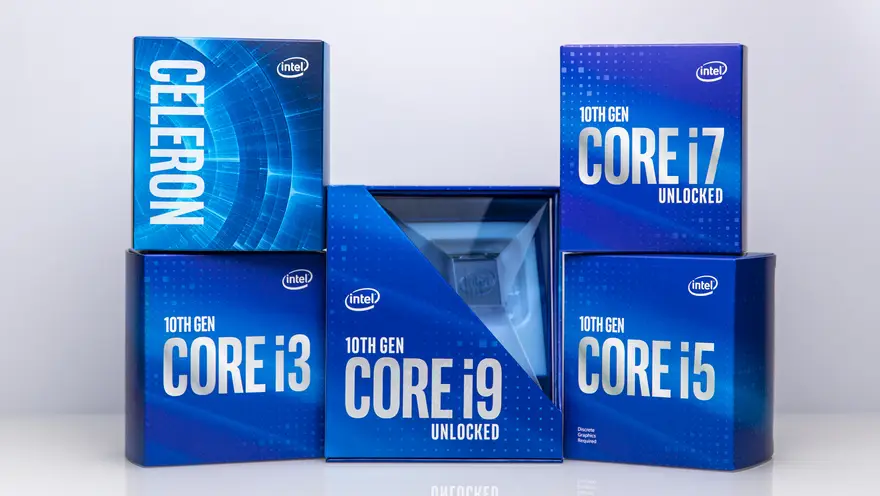 Toda la familia de chips de Intel.