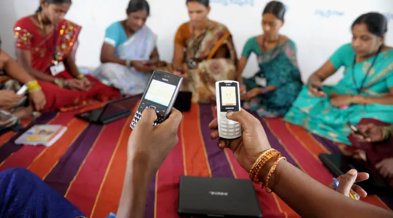 Los teléfonos son usados masivamente en la India