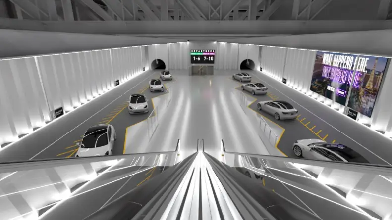 Un render del futuro tunel en Las Vegas