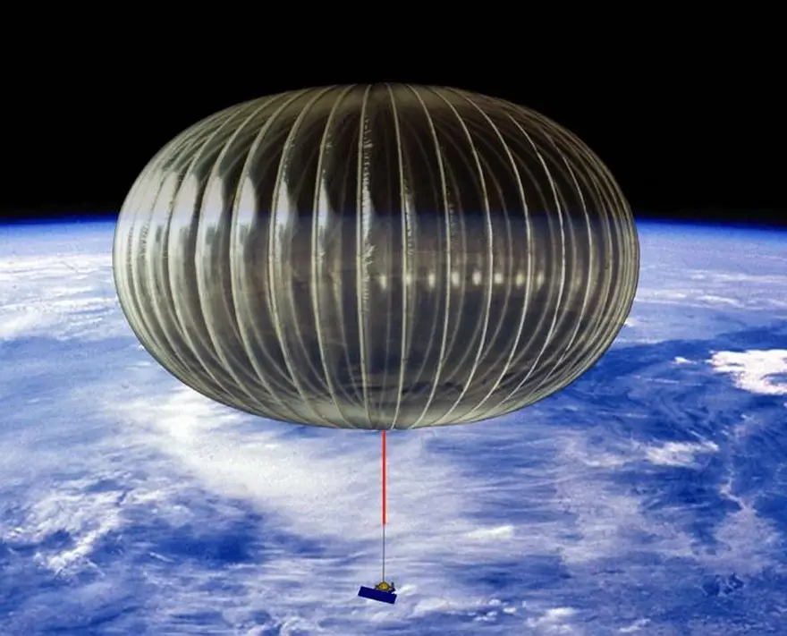Este globo aerostático permite realizar investigaciones imposibles desde la superficie terrestre