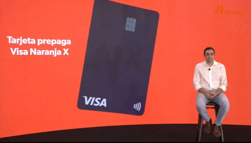la compañía Naranja presentó su tarjeta prepaga VISA Naranja X
