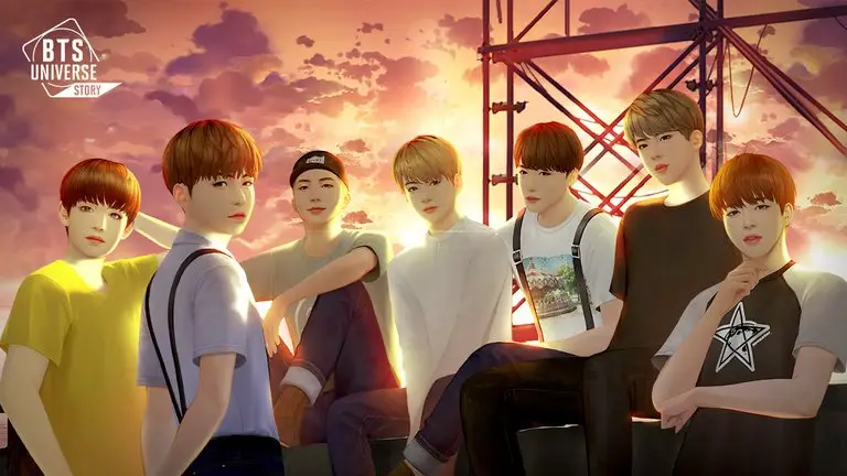 la banda también tiene su participación en la industria del gaming con BTS Universe Story, un videojuego interactivo que permite a los fans participar en las historias que van ocurriendo en la plataforma