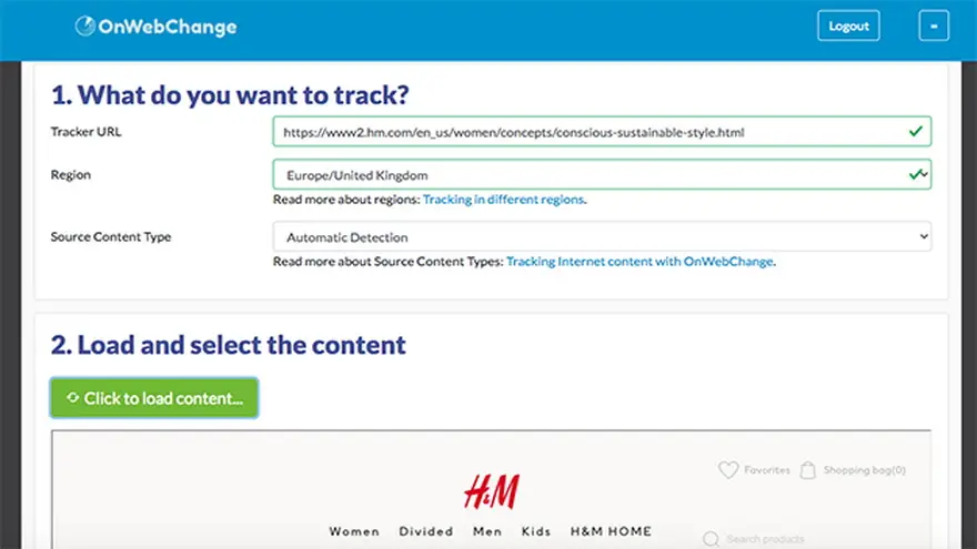 OnWebChange te permite hacer seguimientos de informaciones concretas