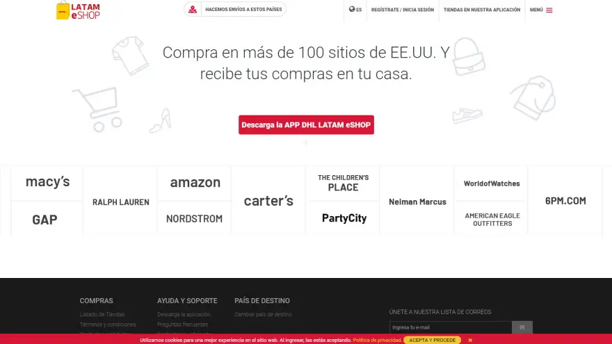 DHL Latam Shop permite acceder a m