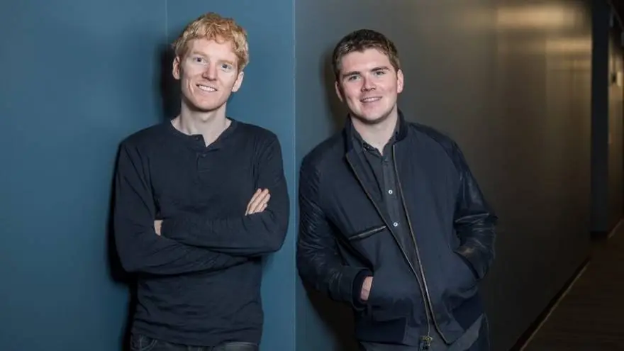 John y Patrick Collison, fundadores de Stripe