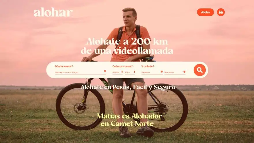 Alohar permite alquilar en diferentes puntos turísticos de la Argentina en pesos y cuotas