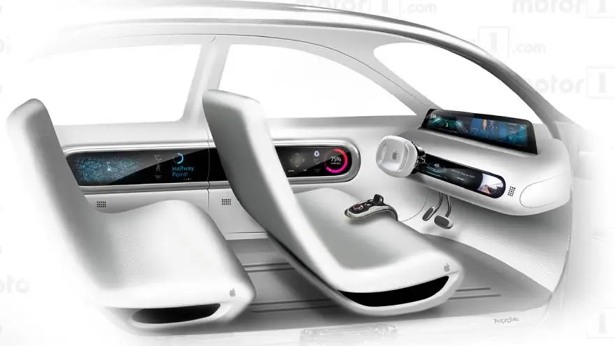 El interior del iCar se vería así