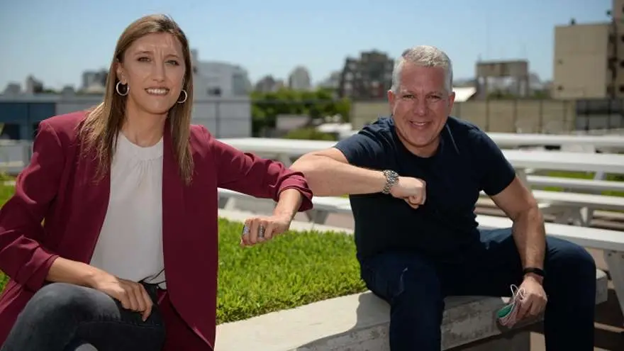 Agustina Fainguersch, fundadora y CEO de Wolox; y Sergio Kaufman, presidente de Accenture Argentina y Sudamérica Hispana