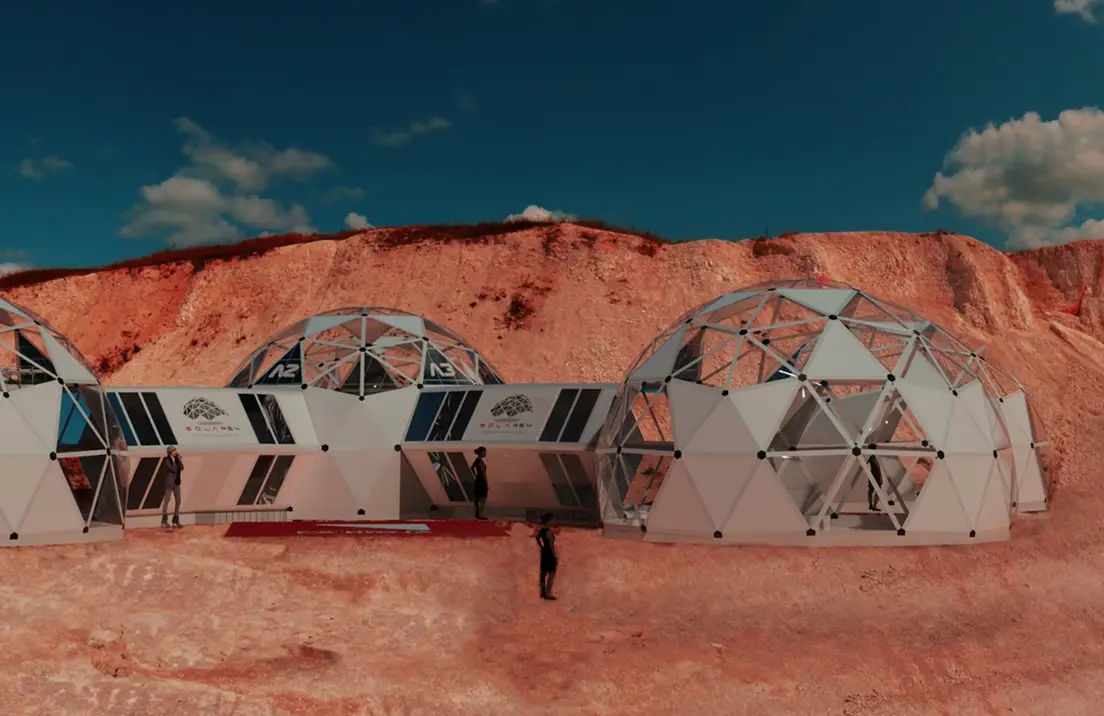 Base del proyecto 'Solar 54' en Los Colorados, provincia de La RiojaCortesía de Martín Bueno, cofundador del proyecto