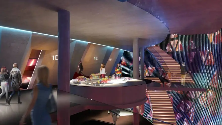 El foyer del nuevo Oma Cinema que tiene previsto abrir en París en los próximos meses 