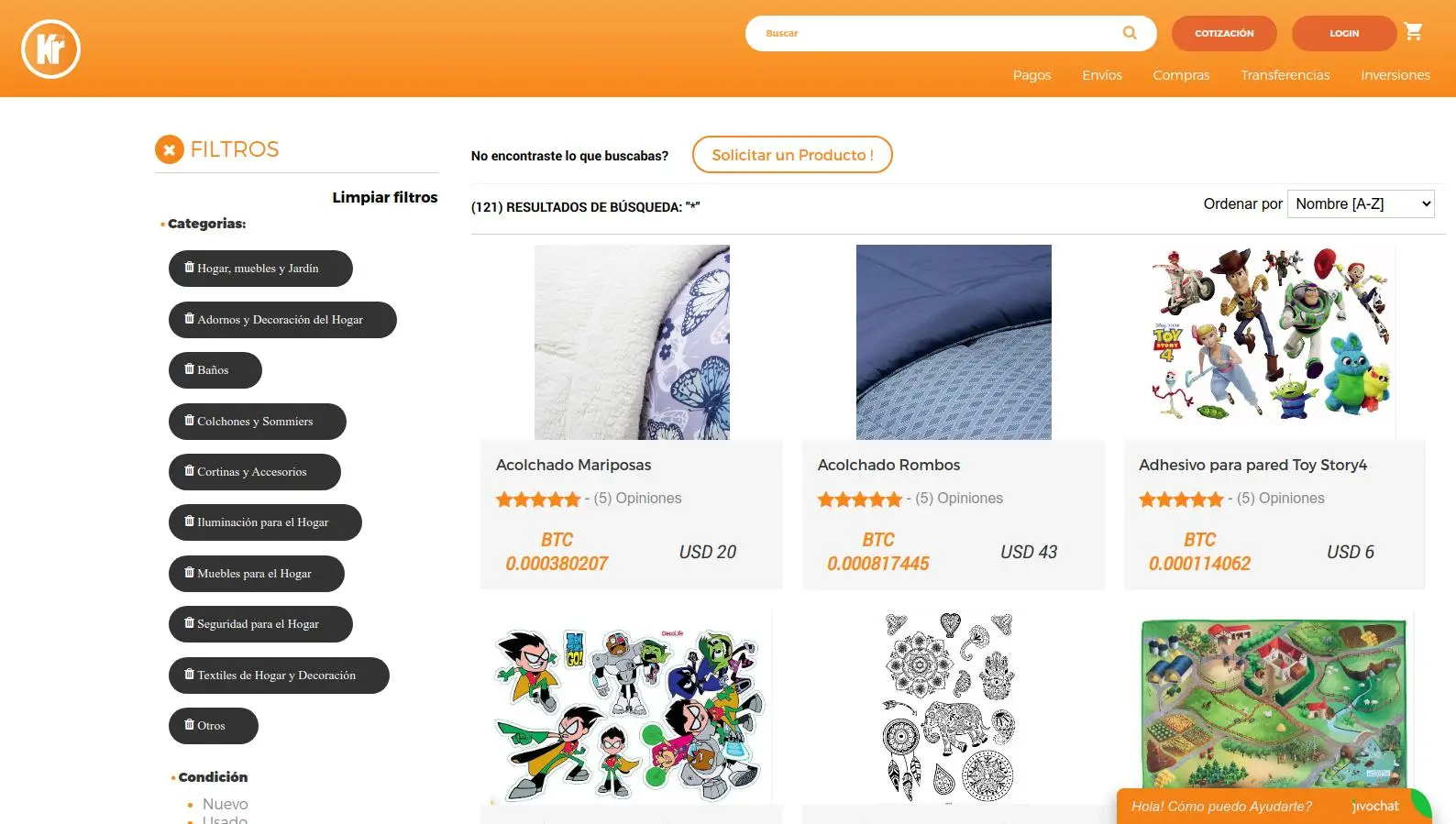 Kripton Market ofrece un ecommerce que acepta bitcoin