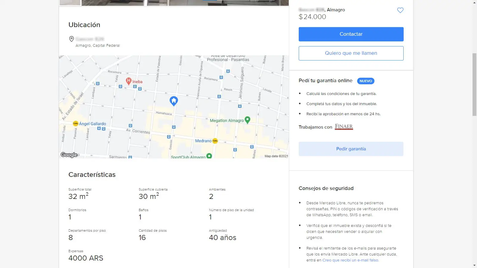 Todos los inmuebles en alquiler dentro de la plataforma permiten obtener una garantía