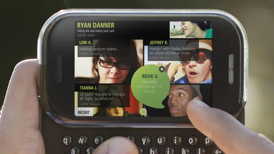 KIN utilizaba el sistema operativo Windows Phone 7
