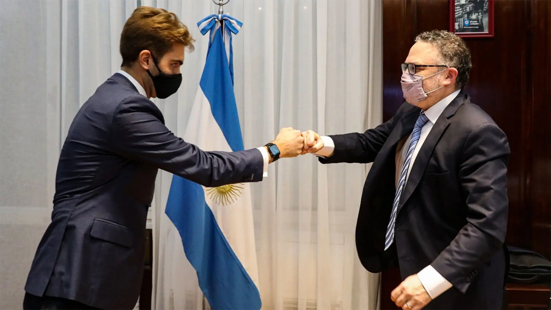 Pierpaolo barbieri, CEO de Ualá, reunido con el ministro de Desarrollo Productivo, Matías Kulfas