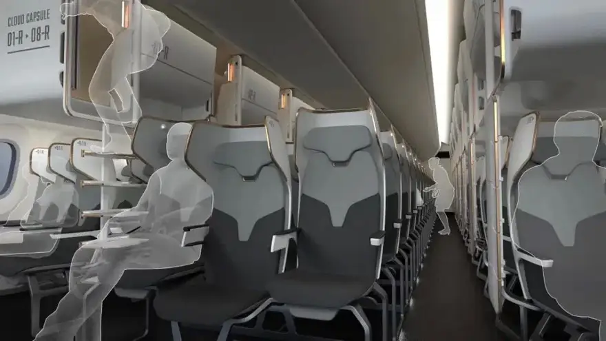 La idea es que el pasajero compre un pasaje en clase económica y luego, como complemento, adquiera el acceso a CLOUD CAPSULE