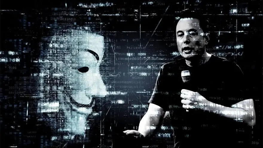 Hasta ahora habían sido simples críticas, pero con Anonymus Elon Musk se enfrenta a una real amenaza