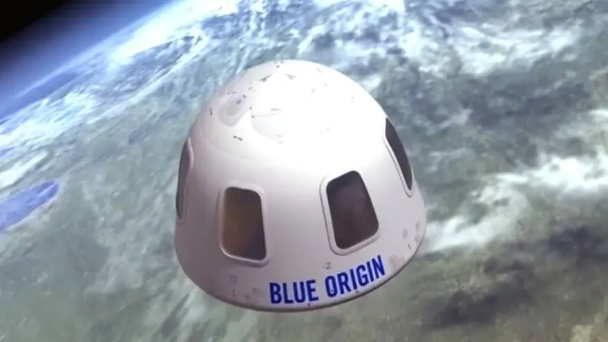 así se verá la cápsula de Bezos flotando en el espacio
