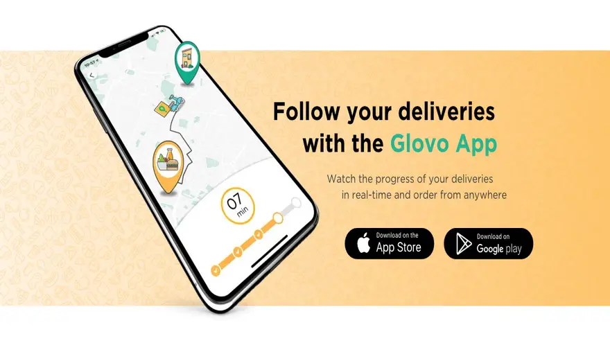 Glovo te permite hacer un seguimiento de tus entregas en tiempo real, lo cual es el nuevo estándar del sector