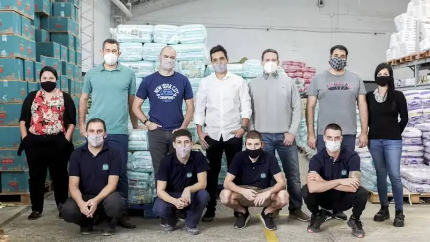 Sobotowicz con su grupo de trabajo