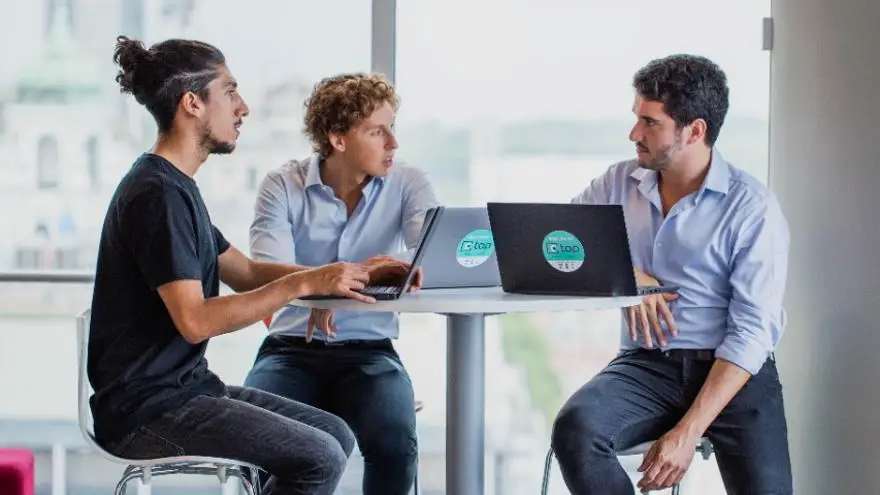 Bruno Cortinovis (CMO), Tomás Mindlin (CEO) y Kevin Litvin (COO), cofundadores de Tap