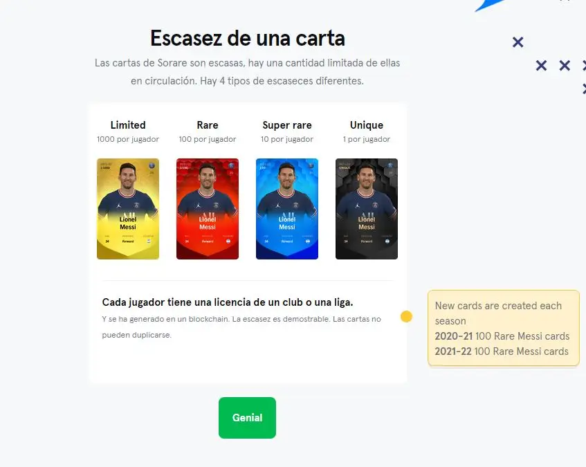 cada jugador tiene apenas 1.111 tarjetas por temporada, repartidas en cuatro niveles
