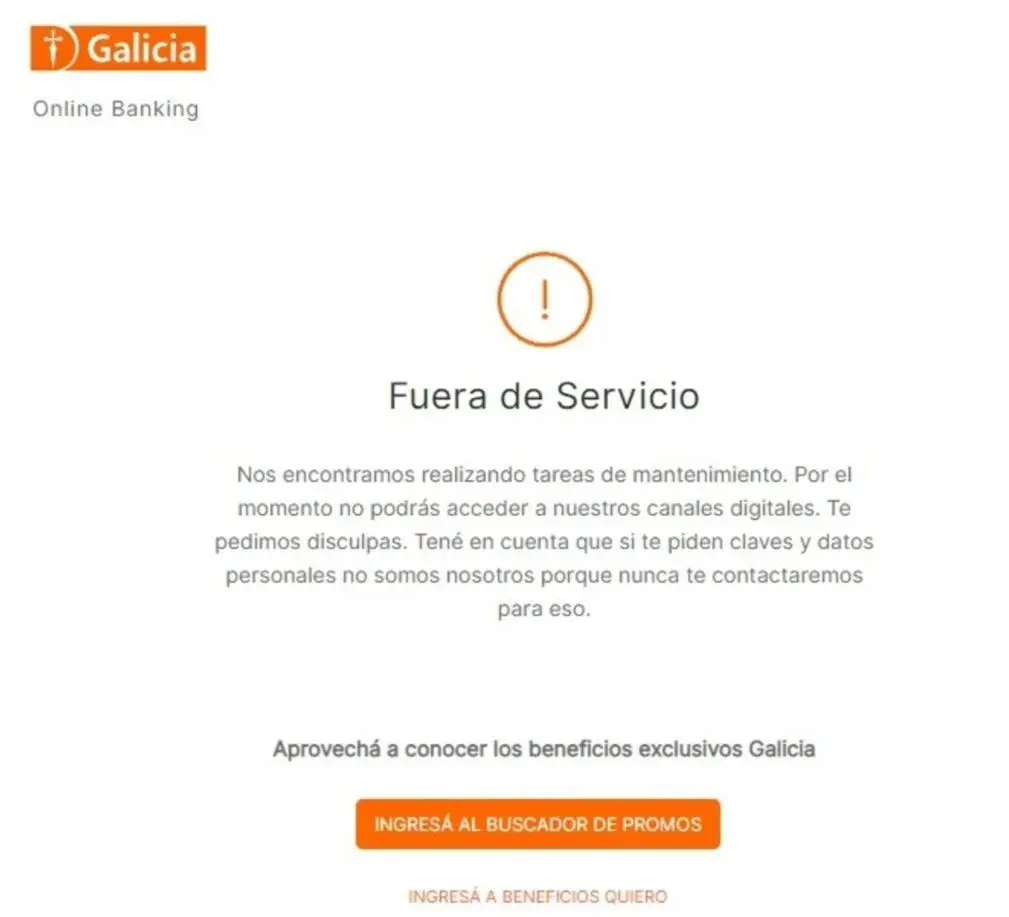 El mensaje que envió el Banco Galicia para llevar tranquilidad a los usuarios